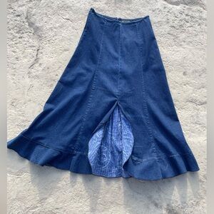 April Cornell maxi denim skirt